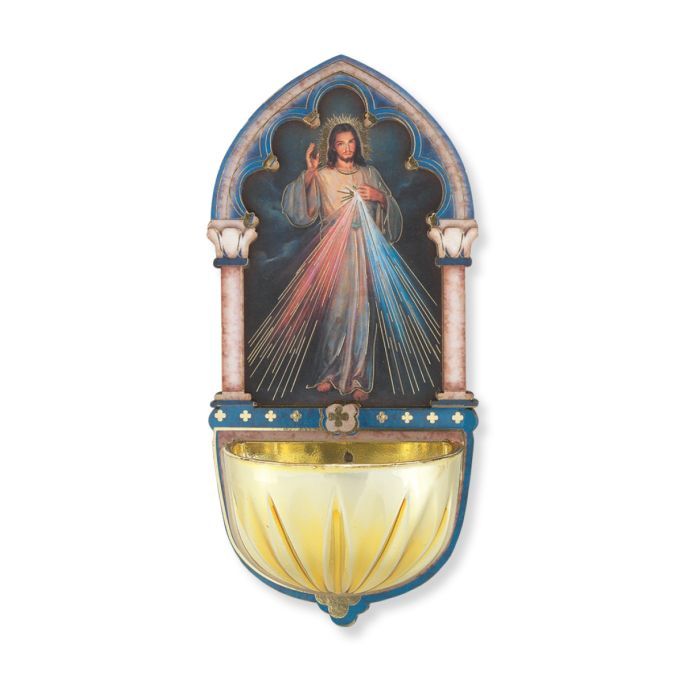 5&quot; Divine Mercy Holy Water Font