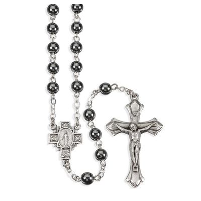 6mm Hematite Stone Bead Rosary