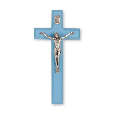 7&quot; Blue Wood Crucifix