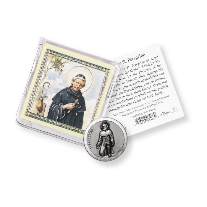 St. Peregrine Coin in Pouch