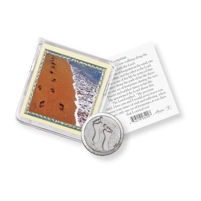 Footprints Coin in Pouch
