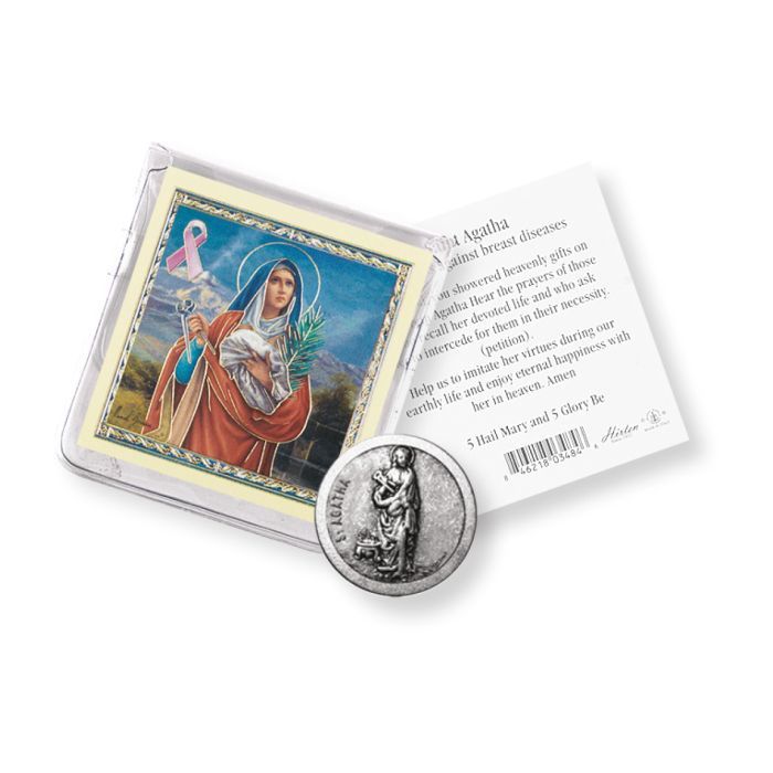 St. Agatha Coin in Pouch