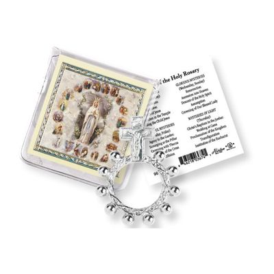 Crucifix Rosary Ring in Pouch
