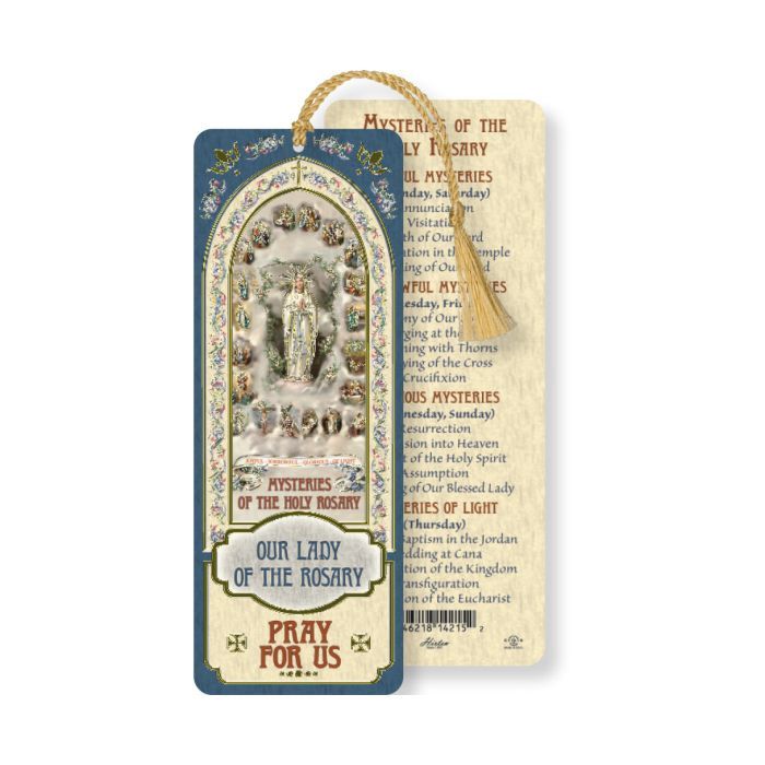 Our Lady of the Rosary Laminated Bookmark