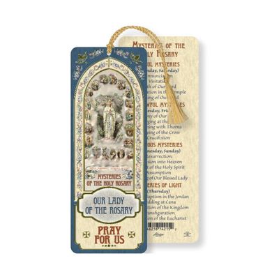 Our Lady of the Rosary Laminated Bookmark