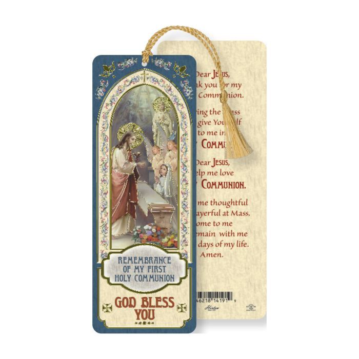 Communion Girl Laminated Bookmark