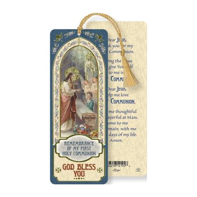 Communion Boy Laminated Bookmark