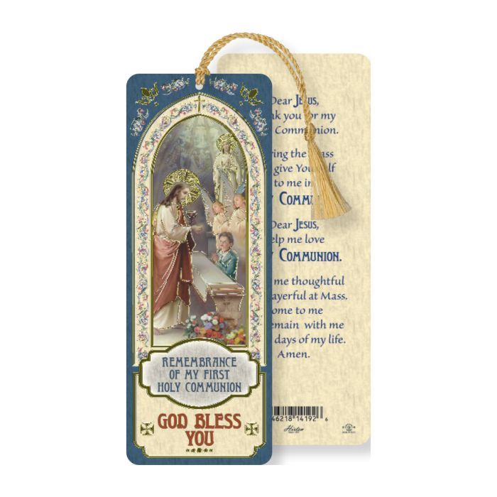 Communion Boy Laminated Bookmark