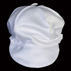 Boys Satin Cap White