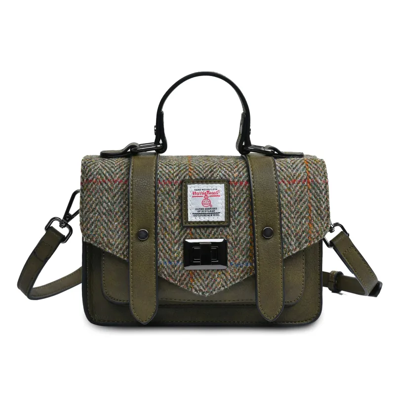 Harris Tweed® Mini Satchel- Chestnut Herringbone