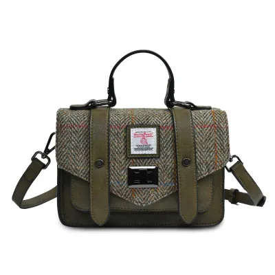 Harris Tweed® Mini Satchel- Chestnut Herringbone