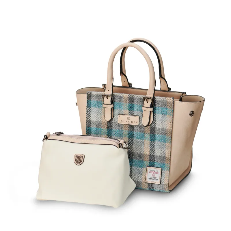 Harris Tweed® Medium Caillie Tote- Islander Tartan