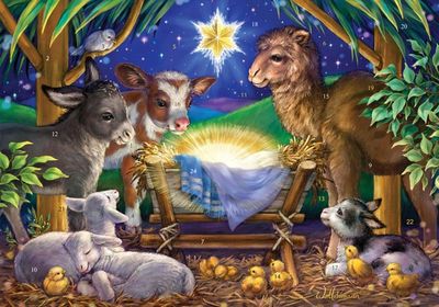 Medium Traditional Advent Calendar- A Child is Born