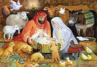 Medium Traditional Advent Calendar- Adoring Animals