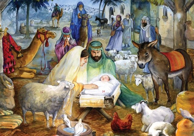Medium Traditional Advent Calendar- Newborn Child
