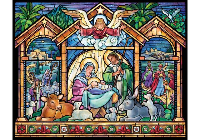 Jigsaw Puzzle- Stained Glass Nativity