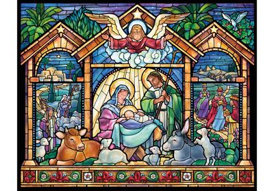 Jigsaw Puzzle- Stained Glass Nativity