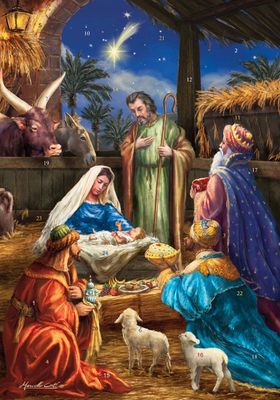 Medium Traditional Advent Calendar- Presenting the Gifts