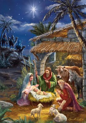 Medium Traditional Advent Calendar- Star of Bethlehem