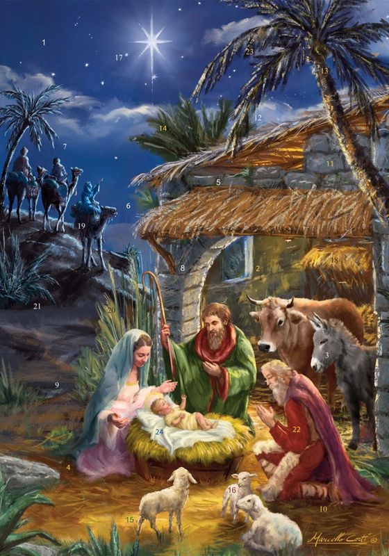 Medium Traditional Advent Calendar- Star of Bethlehem