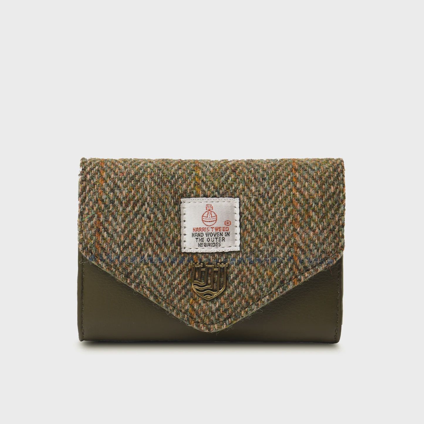 Harris Tweed® Small Clasp Purse- Chestnut Herringbone