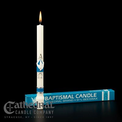 51% Beeswax Baptismal Candle