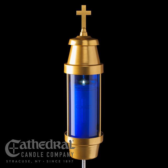 Memorial Light Fixture Replacement Globe- Blue
