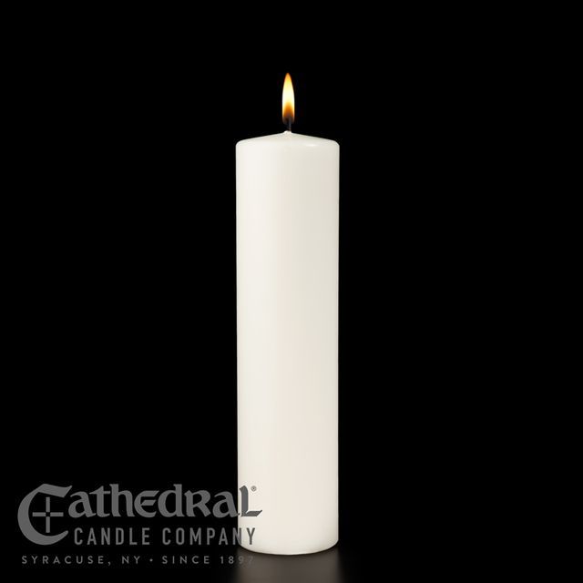 White Ceremonial Pillar Candle, 3&quot; x 12&quot;