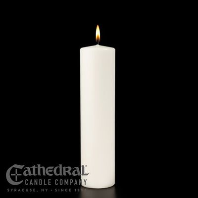 White Ceremonial Pillar Candle, 3&quot; x 12&quot;