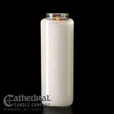 6-Day Glass Crystal Offering Candle