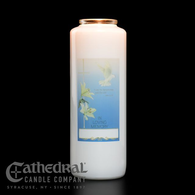 In Loving Memory 6-Day Glass Bottle Style Candle, One Bottle Style Candle