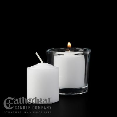 10-Hour Straight Side Votives- Box of 72 Candles