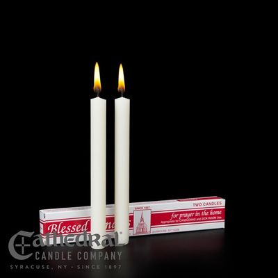 Candlemas Candles 51% BW 7-1/2&quot; PE, 2 Candles