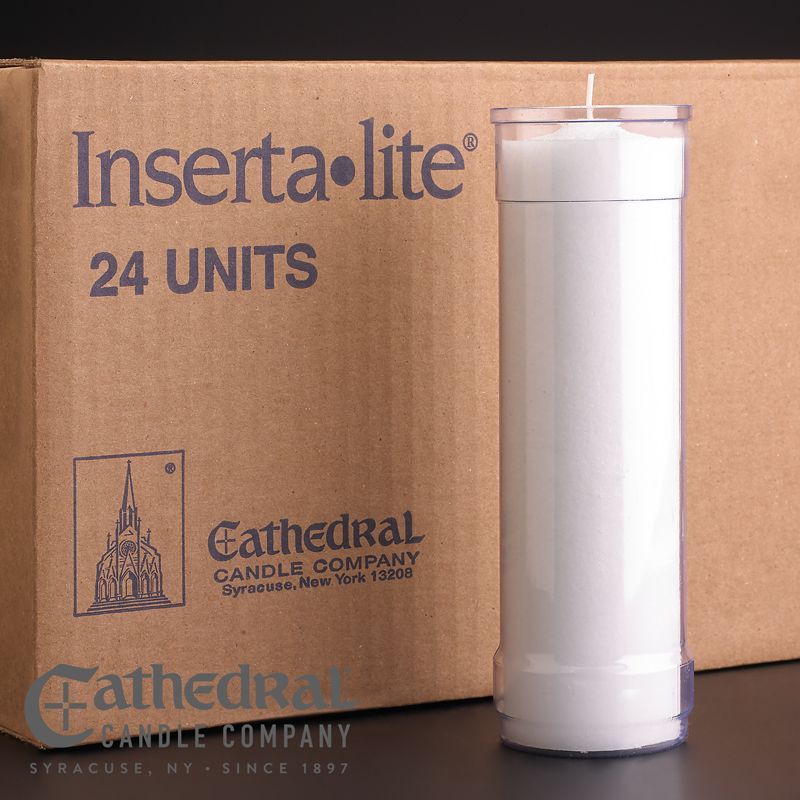 Inserta-Lite 7-Day Clear Devotional Candles, 24 Candles