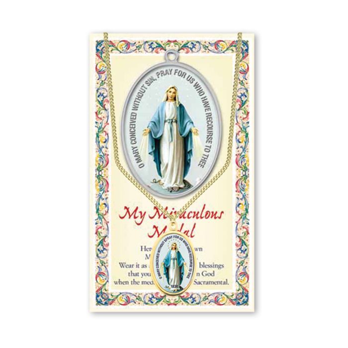Miraculous Medal Enameled 18&quot;
