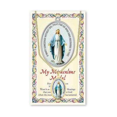 Miraculous Medal Enameled 18&quot;