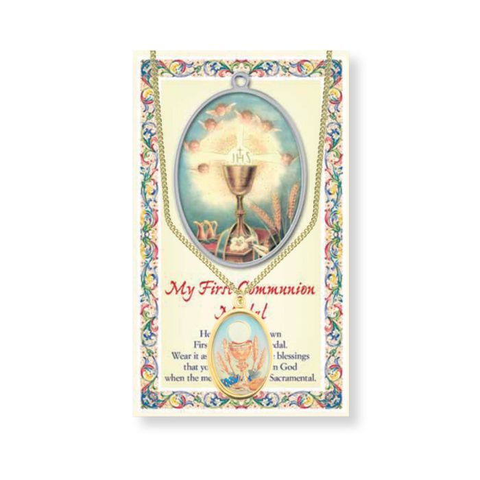 Communion Epoxied Medal on a 18&quot; Chain
