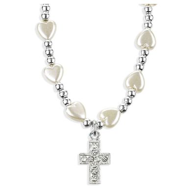 White Heart 16&quot; Necklace