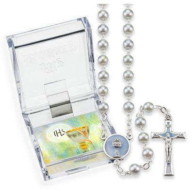 Blue Rosary with Enamel