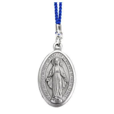 Miraculous Medal Blue Cord