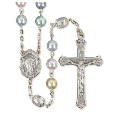 Multicolored Pearl Rosary
