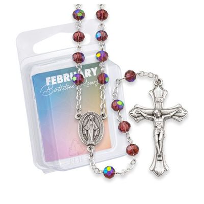 February Birthstone Rosary 6mm