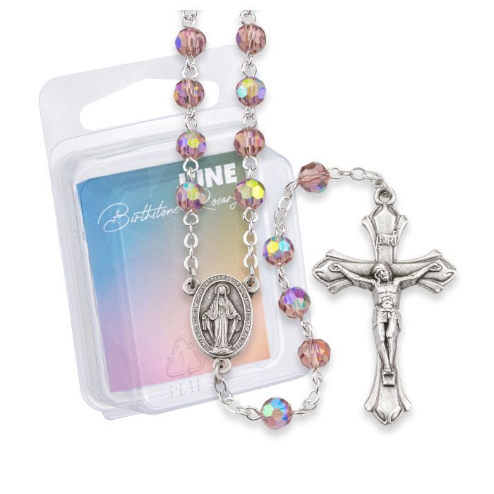 June Birthstone Rosary 6mm