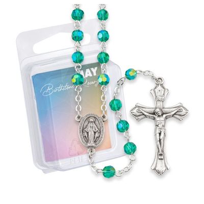 May Birthstone Rosary 6mm