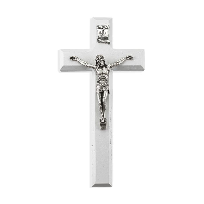 7&quot; Wood Crucifix White