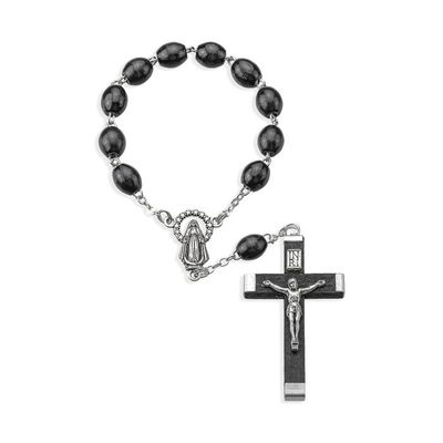 One Decade Black Rosary