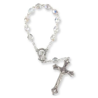 One Decade Crystal Aurora Borealis Rosary
