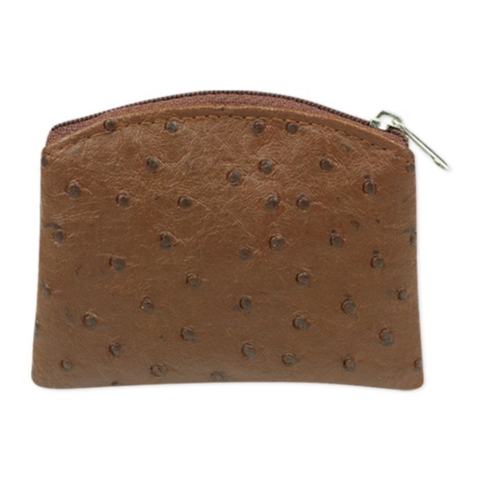 Brown Ostrich Skin Rosary Pouch