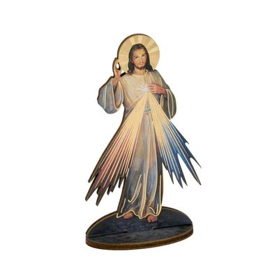 Divine Mercy Laser Cut Wood Statue