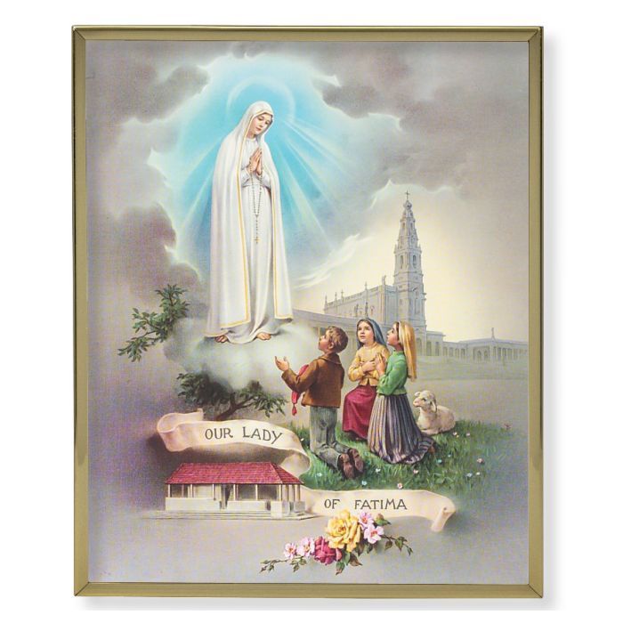 Our Lady of Fatima Gold Plaque
